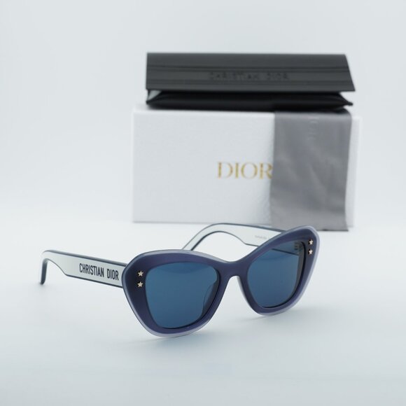 Dior DIORPACIFIC B3U 30B0 Butterfly Sunglasses - Blue/White/Blue main image 12